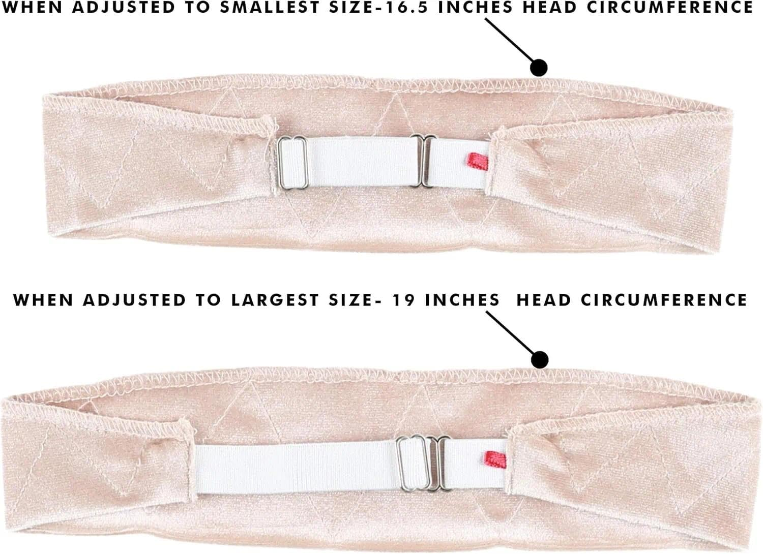 Adjustable Wig Grip Band Non Slip Breathable Lightweight Velvet Headband Wig Accessory Pink Ruibex