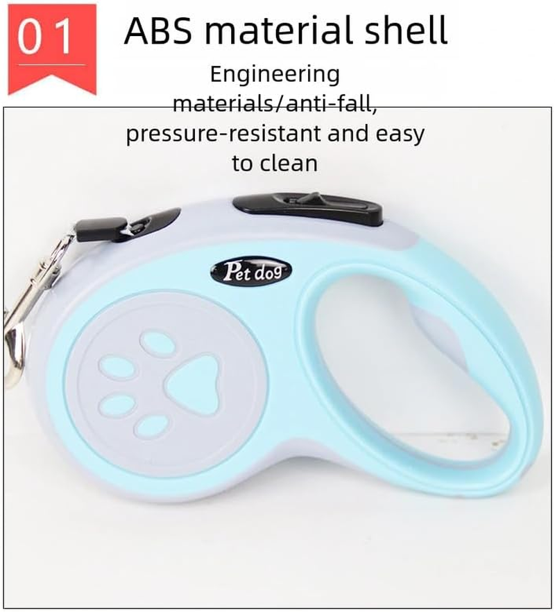 New Traction Rope for Walking Dogs with One Click Brake, Retractable Traction Rope for Small Cats and Dogs, 5 Meters Long image number 5