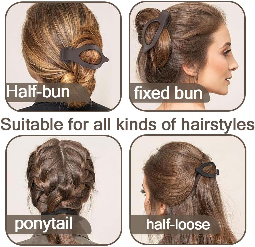 BQRKOTM Pack of 6 Flat Hair Clips Women'S Flat Hair Claws Women'S Hair Clips Large Hair Clip for Thin Thick Hair, Flat Hair Claw Clip for Lay down and Drive image number 3