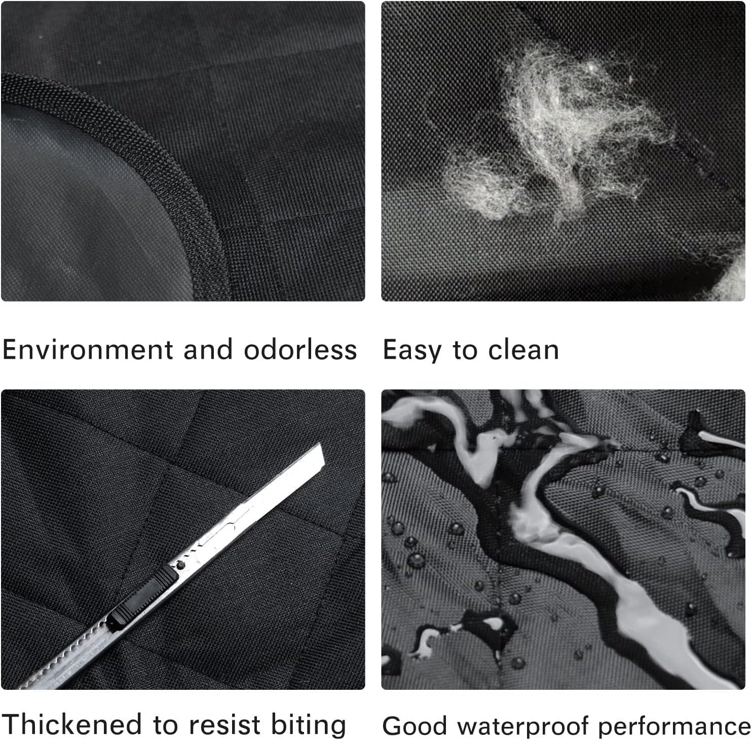 Dog Car Seat Cover for Back Seat, Waterproof Nonslip Pet Seat Protector for Cars, Suvs & Trucks with Mesh Window, Dog Hammock for Back Seat (Black) image number 4