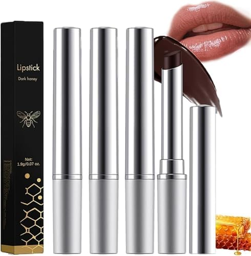 Almost Black Lipstick, Black Lipstick Matte, Black Lip Balm Almost Lipstick in Black, Nourishing Moisturising Lip Plumping for Dry Lips (2PCS)