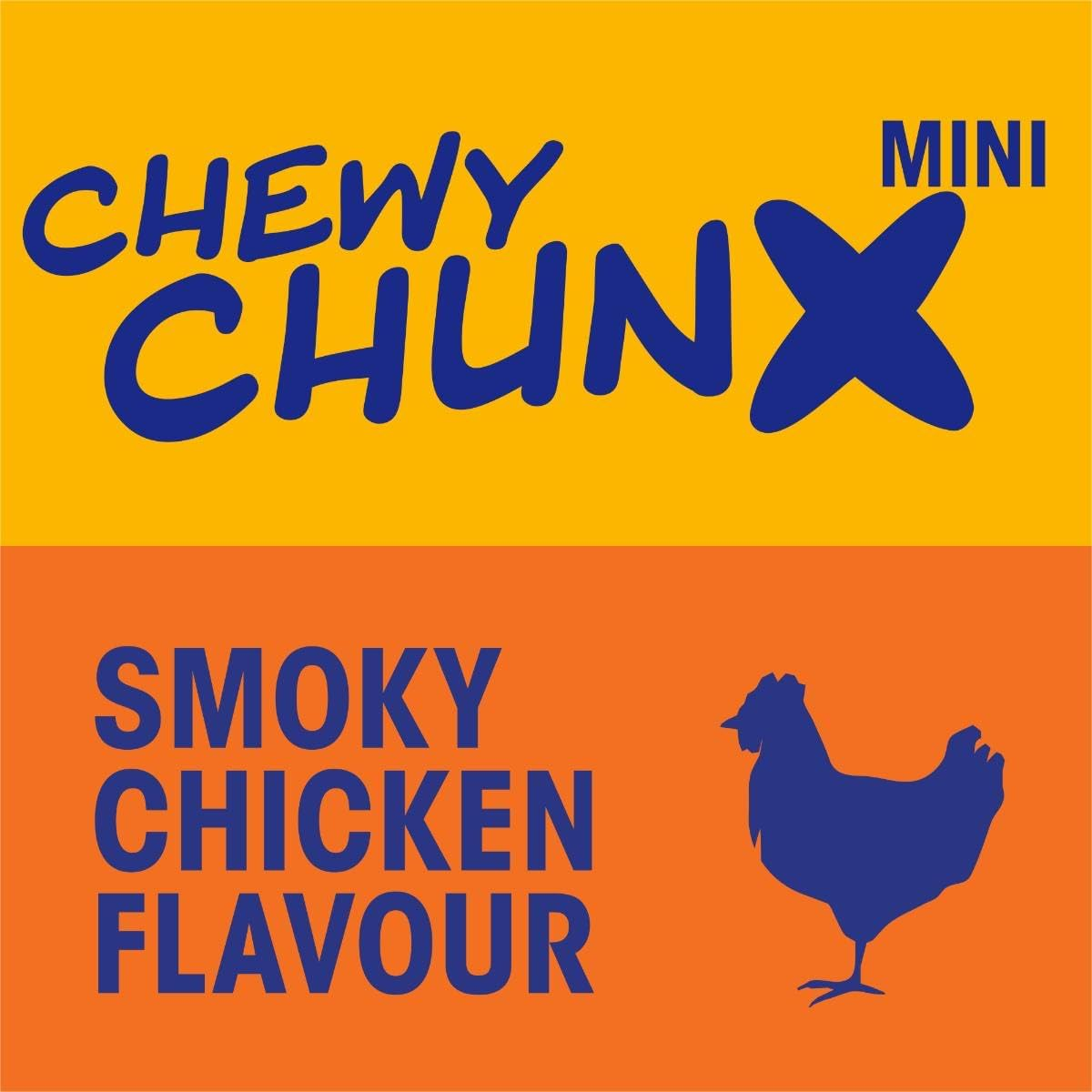 Pedigree Dentastix Chewy Chunx Dog Treats Mini Smoky Chicken Flavour Pouch 68G, 5 Pack