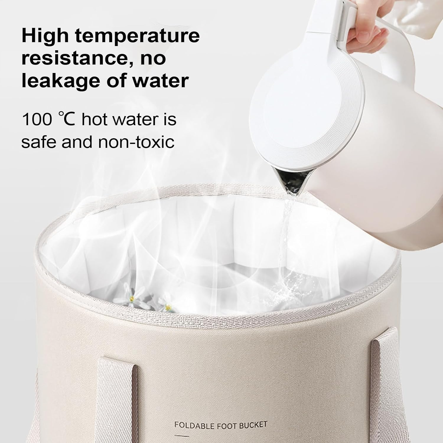 Feet Soaking Tub, Folding Portable Foot Bath, Spa Bucket Waterproof Container and Non-Slip Base for Circulation Care Cleaning Shower Travel image number 2