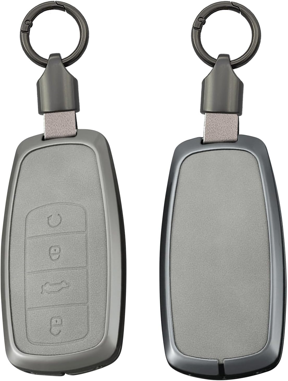 Ontto Metal Leather Key Fob Cover Fit for Chery Tiggo 8Plus Tiggo 8 New 5 plus 7Pro Max Omoda 5 C5 Smart Key Shell Case Keyring Key Holder Keychain Accessories image number 2