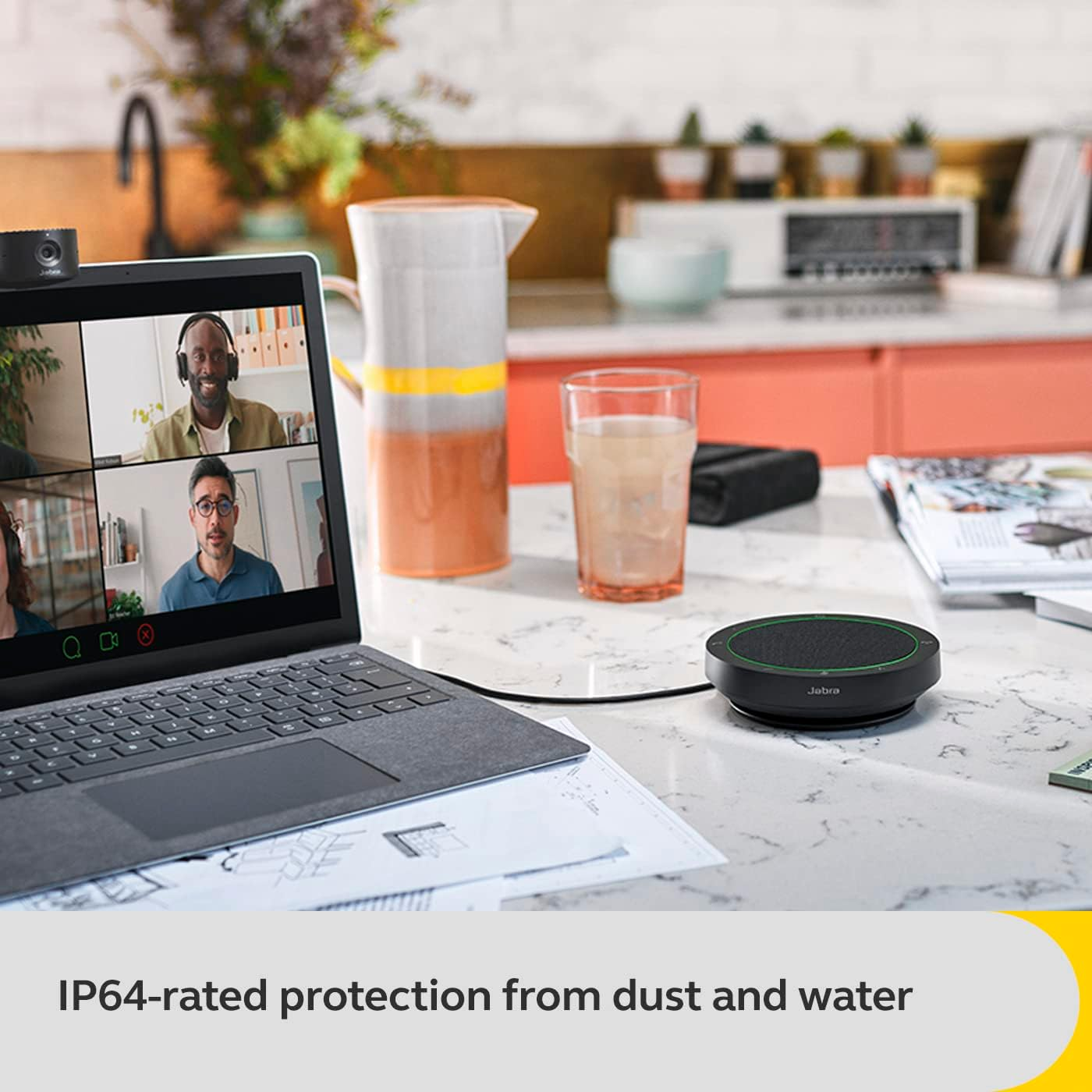 Jabra Speak2 40 Portable Speakerphone - 4 Noise-Cancelling Mics, Full-Range 50Mm Conference Speaker, Wideband Audio & USB-A/USB-C Connections - Certified for Zoom & Google Meet - Dark Grey image number 6