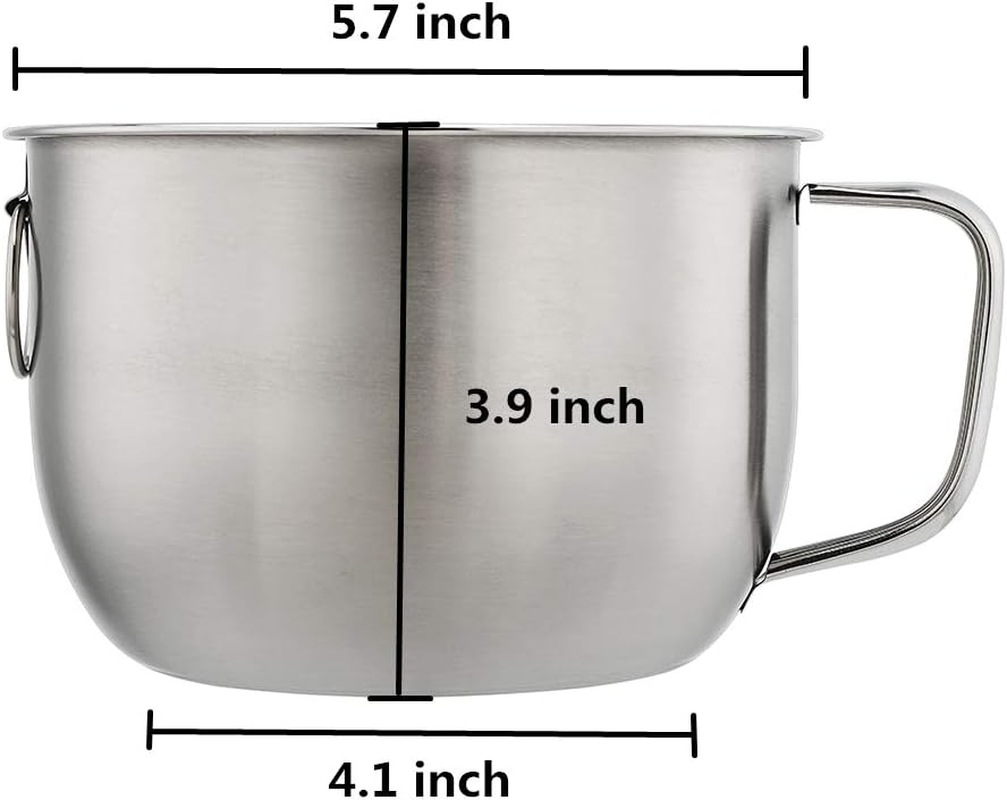 Mirenlife 18/8 Stainless Steel Leak Proof Food Storage Container with Handle and Lid, Snack Bowl, Stainless Steel Bento Lunch Box, Soup Bowl, Noodle Pot, Ramen Cooker, Induction Cooker Directly image number 4