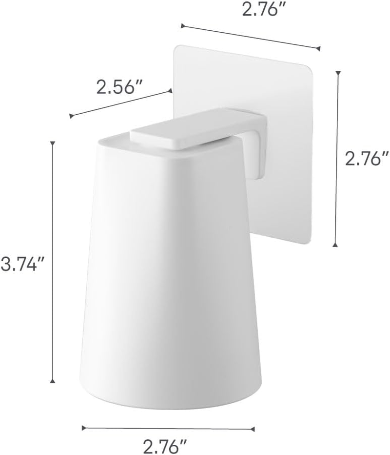 Yamazaki 5487 Tower Cup, White, Minimalist Design, Cup Magnetic Adhesive Hook: ABS Resin/Silicone/Polycarbonate/Pet/Polyurethane, 7 X 7 X 9.5 Cm (L X W X H) - White image number 4