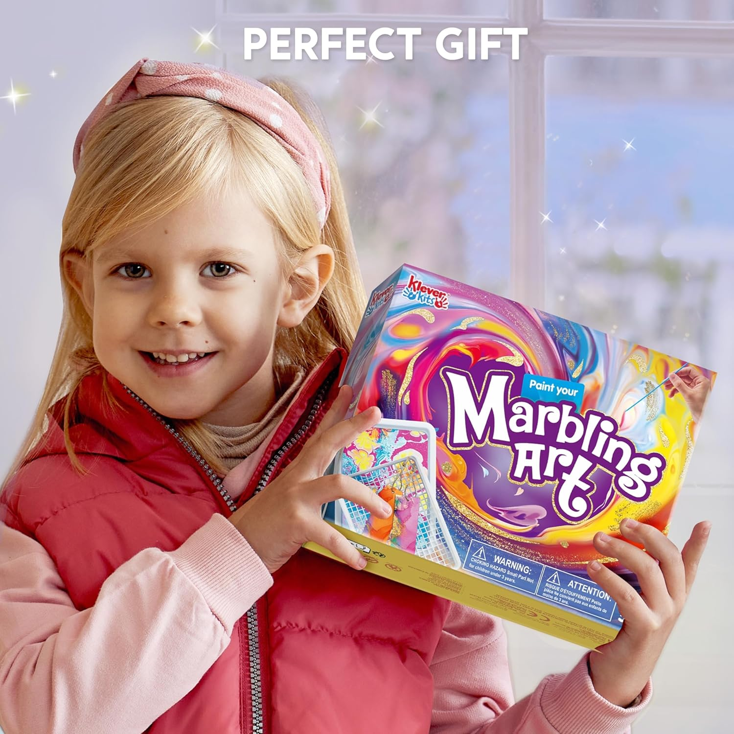 Water Marbling Paint for Kids 10-12 Years, Magic Marbling Paint Art for Girls, Marbling Paint Kit for Boys, Craft Sets for Activities, Birthday Gift image number 1