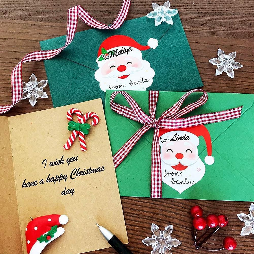 90 Pieces from Santa Tag Stickers Christmas Gift Name Labels for Holiday Festive Gift Wrapping Party Favors image number 1