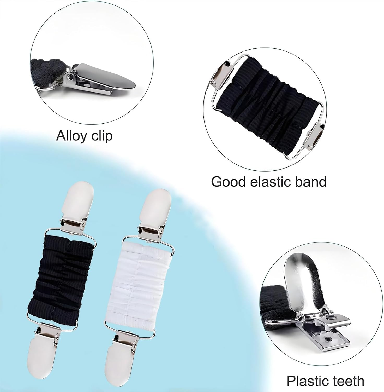 MYTOAU 4PCS Cinch Clip,Sweater Collar Clips Cardigan Vintage Collar Shawl Clips Dress Clips Dress Shirt Brooch Clips Pant Waist Tightener Travel Hat Clips Sweater Clipsfor Women Girl Decor image number 3