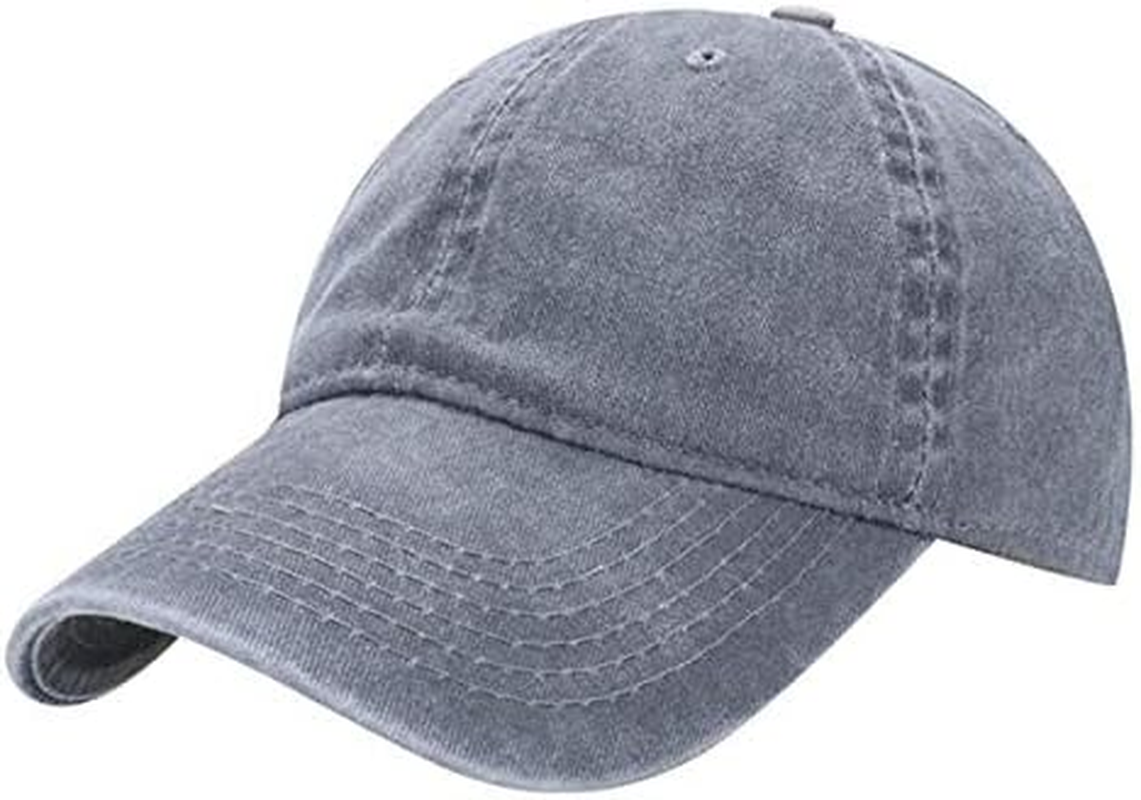 Kids Solid Cotton Baseball-Hat - Baby-Boys Washed Cotton Baseball Hats Toddler Infant Baseball-Cap for 2-7 Years image number 3