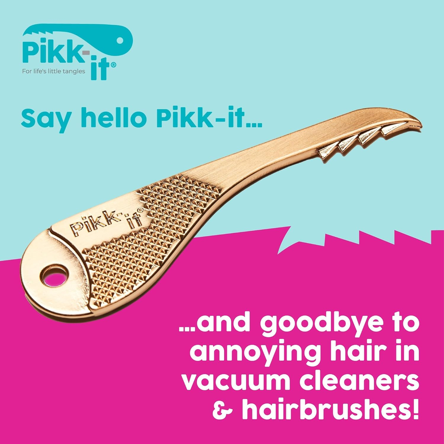 Pikk-It -As Seen on TV- Vacuum Hair Brush Cleaner Gadget Designed for Removing Tangled Hairs and Fibres from Vacuums and Hairbrushes, Super Hairbrush Cleaner Rake - Remove Every Brush Hair in Seconds image number 1