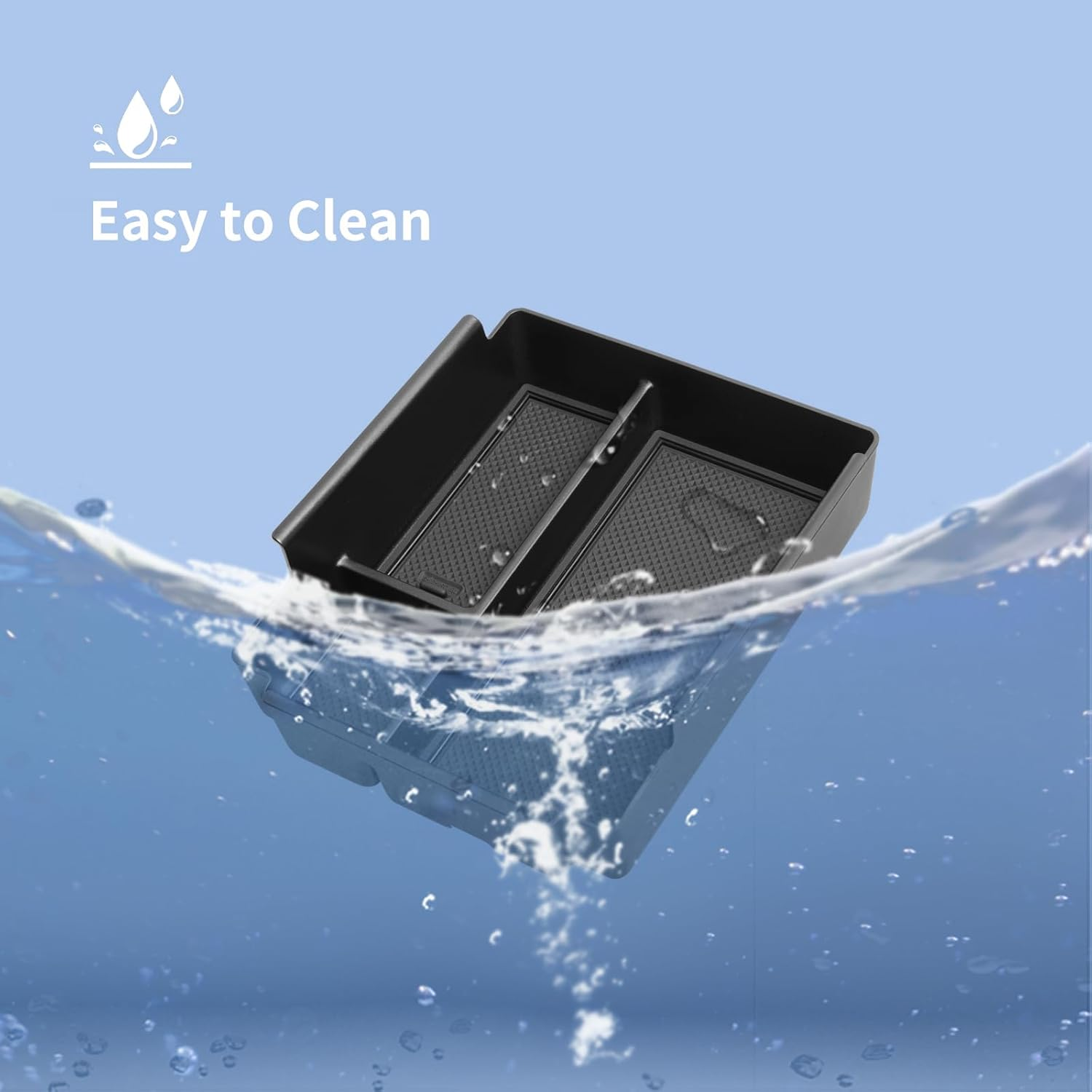 Smabee Center Console Organizer for BYD Shark 2025 2024 Armrest Storage Box ABS Storage Tray Insert Interior Accessories Black image number 2