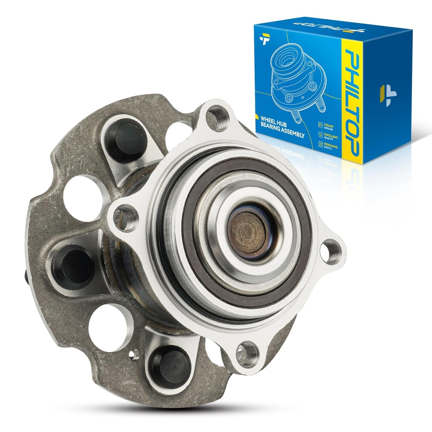 PHILTOP 512320 Rear Wheel Hub Assembly Fit for Honda Odyssey 2005-2010, 5 Lugs Wheel Hub Bearings W/ABS image number 3