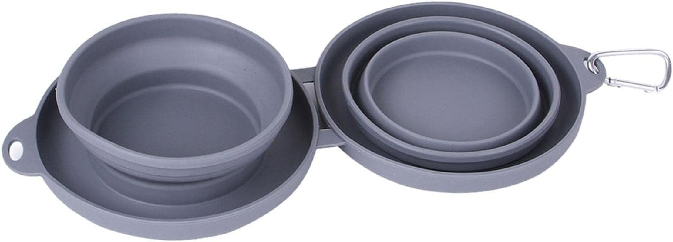 Foldable Dog Bowl Double Bowls for Pet Outdoor Travel Portable Feeders Dog Collapsible Water Food A1W3 Feeder image number 1