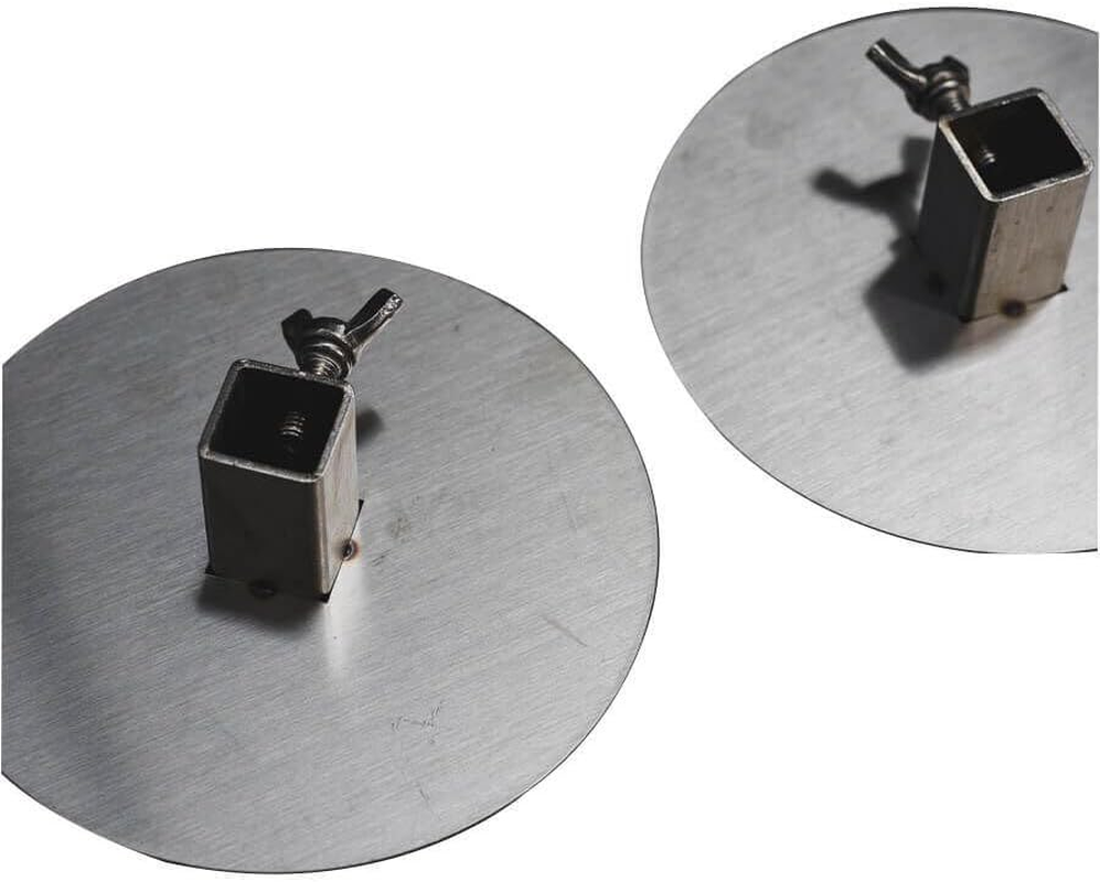 2X Souvlaki Gyros Disc- Stainless Steel Spit Roast Plates- 20Mm Square Skewer