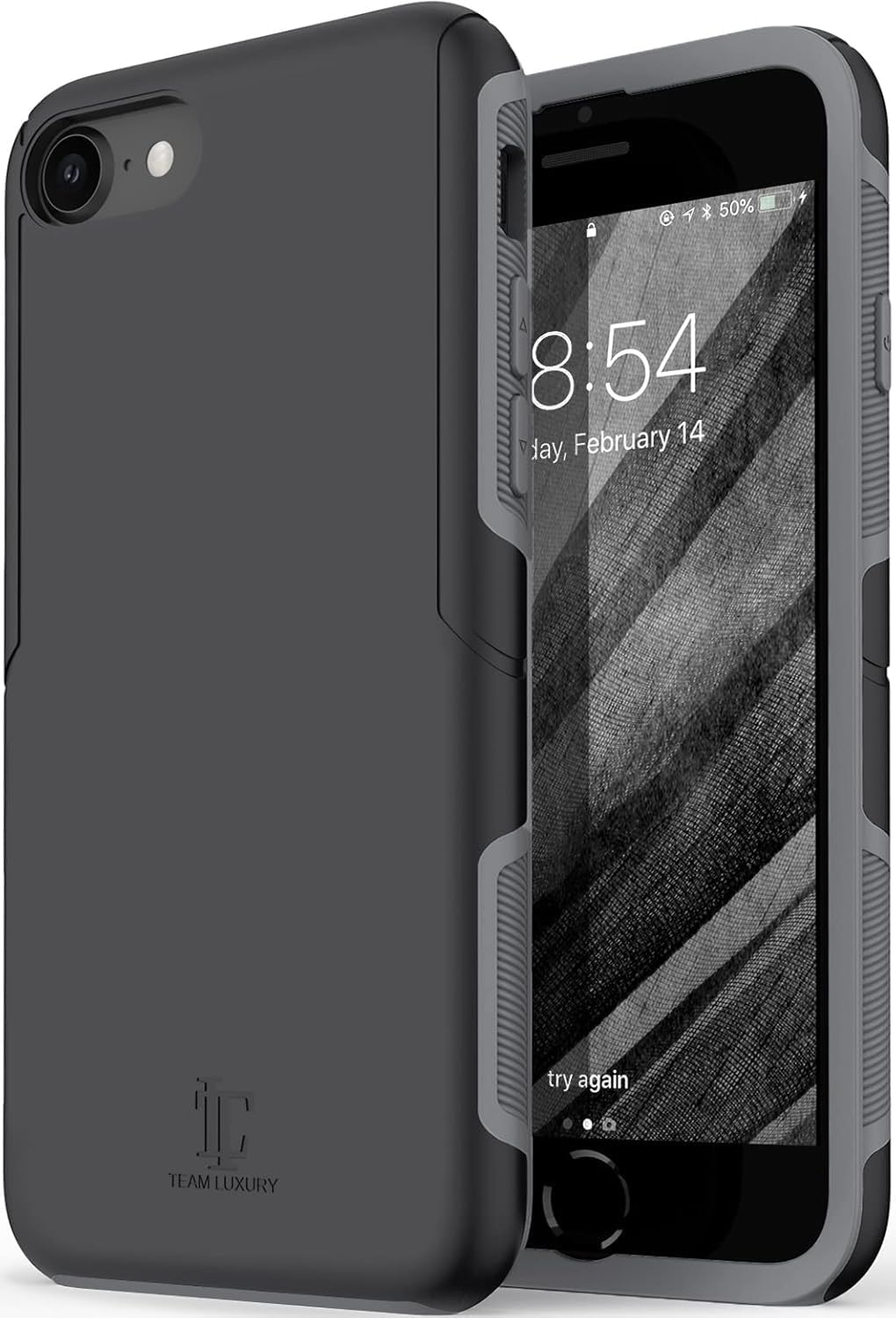 Case for Iphone SE (2022/2020), Iphone 8, Iphone 7 Case - Shockproof Rugged Protective Phone Cover - Compatible with Wireless Charging (Black, Iphone SE/8/7) image number 5