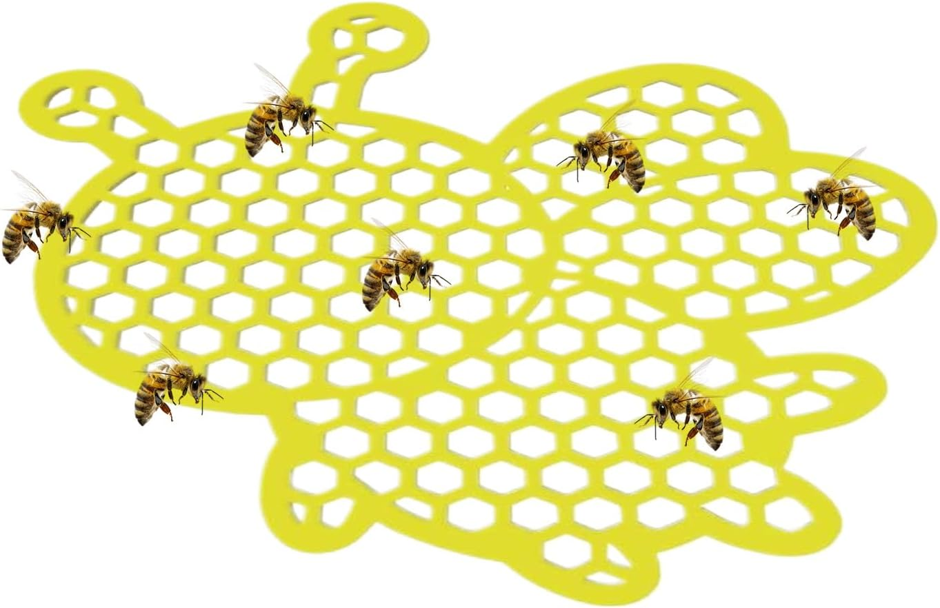 Bee Watering Station - 6.2 Inches Floating Butterfly Island | Floating 3D Bird Cup, Beehive Shaped Bee Watering Station, Beehive Garden Decor Butterfly Colorful Bird Bath for Drinking & Feeding image number 6