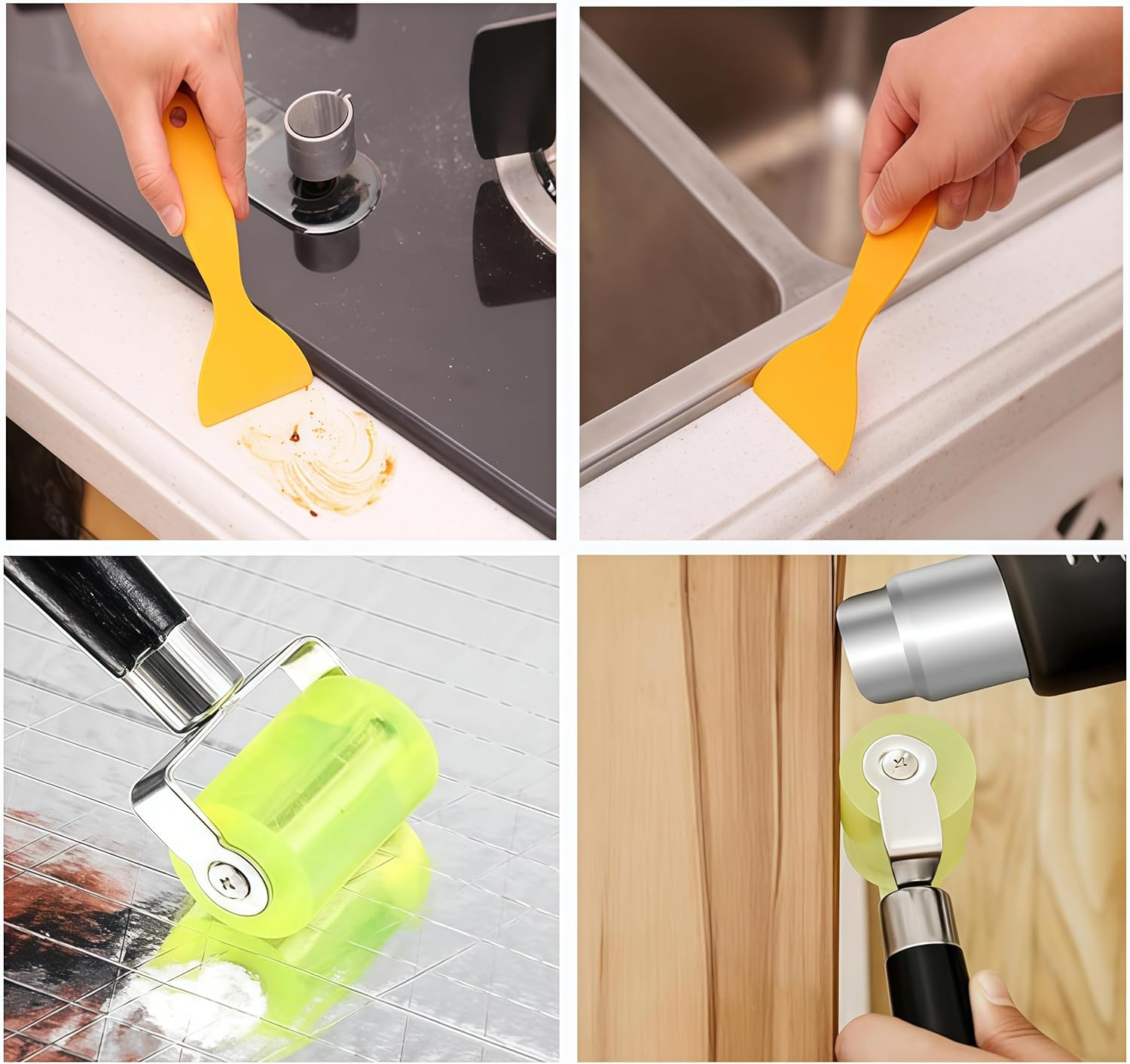 Car Sound Deadening Roller Proof Insulation,With 2 Foil Squeegees,For Auto Vehicle Audio Deadener Application Wheel Roller, Silencer Rubber Accessories image number 3