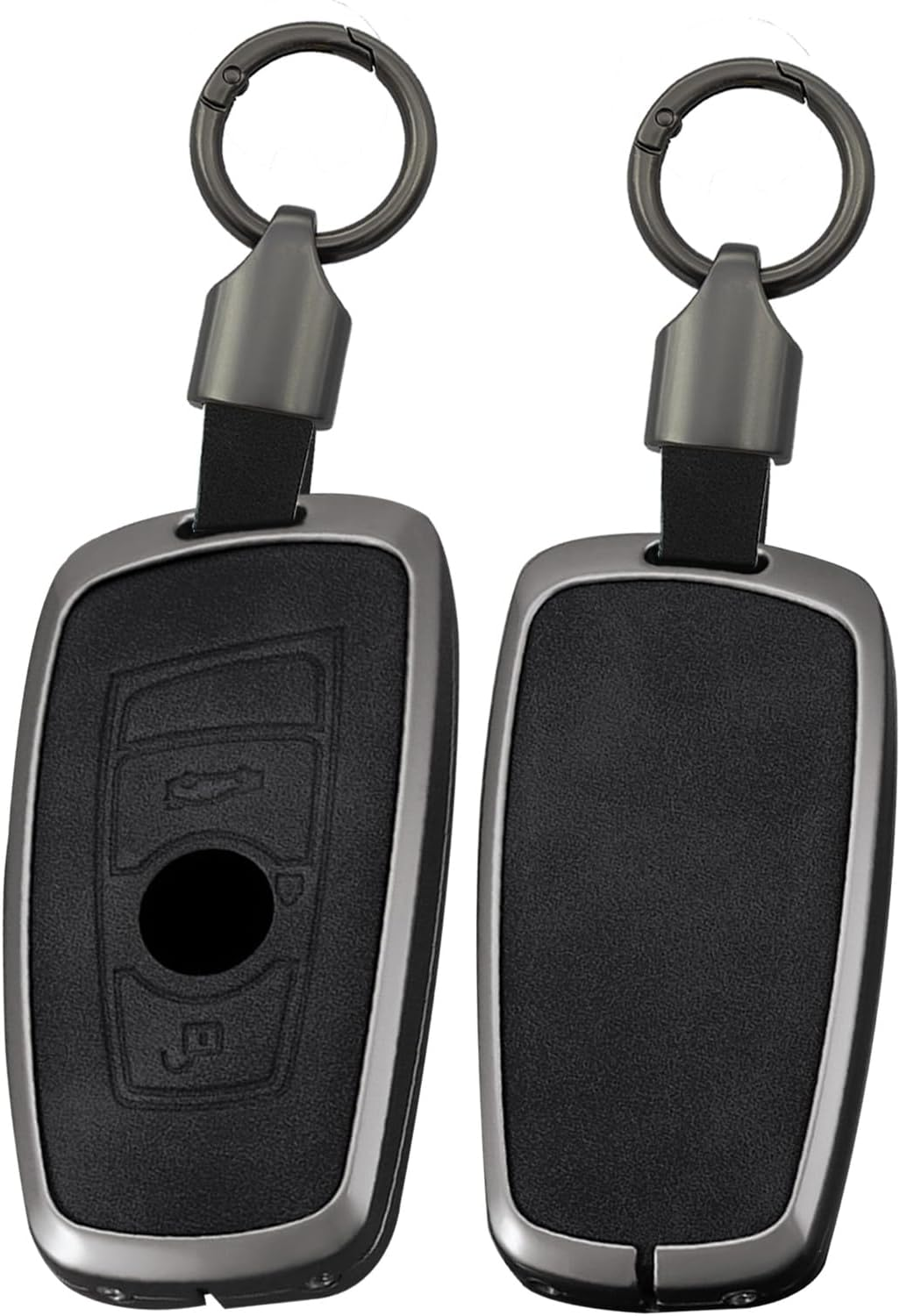 Ontto Metal Leather Key Fob Cover Fit for BMW F20 F30 G20 F31 F34 F10 G30 F11 X3 F25 X4 I3 M3 M4 1 2 3 4 5 6 7 Series Smart Key Shell Case Keyring Key Holder Keychain Accessories