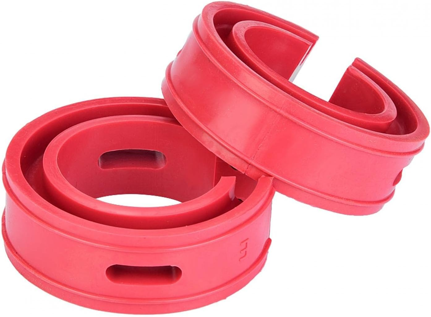 Car Buffers Shock Absorber, Universal Auto Coil Spring Buffer Bumper Cushion TPE Type Automotive Suspension Shocks Absorbers Power Retainer Goods Cushion for Absorber System Red 2Pcs image number 2