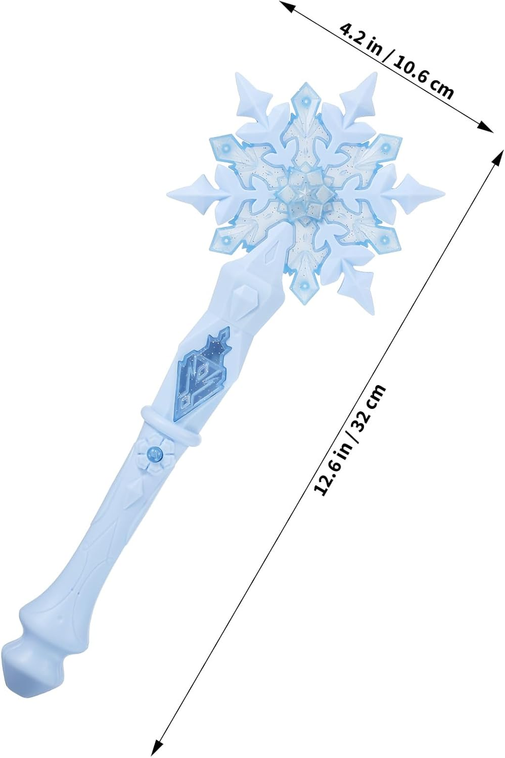 Bestonzon Light up Snowflake Wand Glow Stick for Kids Princess Party Birthday Halloween Cosplay Accessory Portable and Easy to Use image number 4