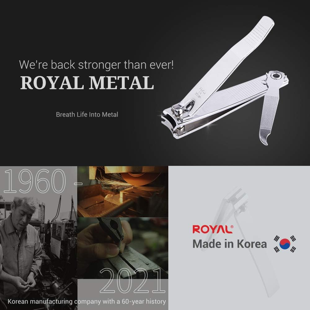 [Made in Korea] 12Pcs ROYAL Nail Clippers, Curved Blades, Medium Size image number 3