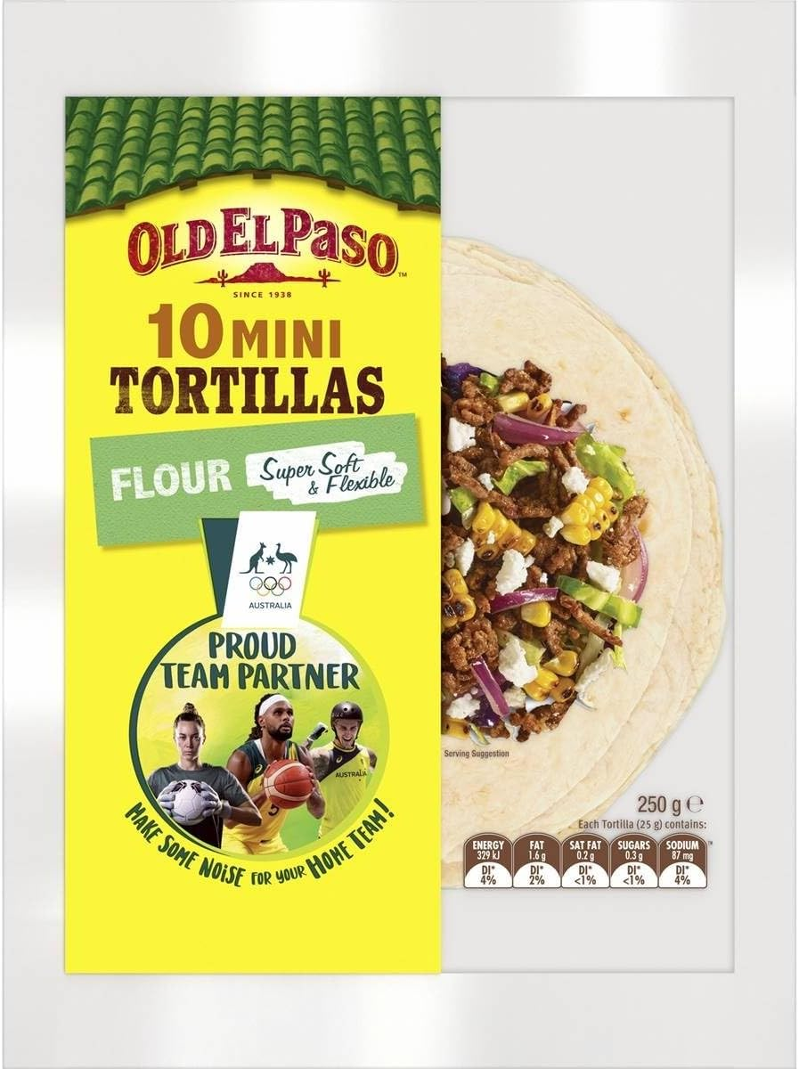 Old El Paso 10 Mini Taco Tortillas 250 G
