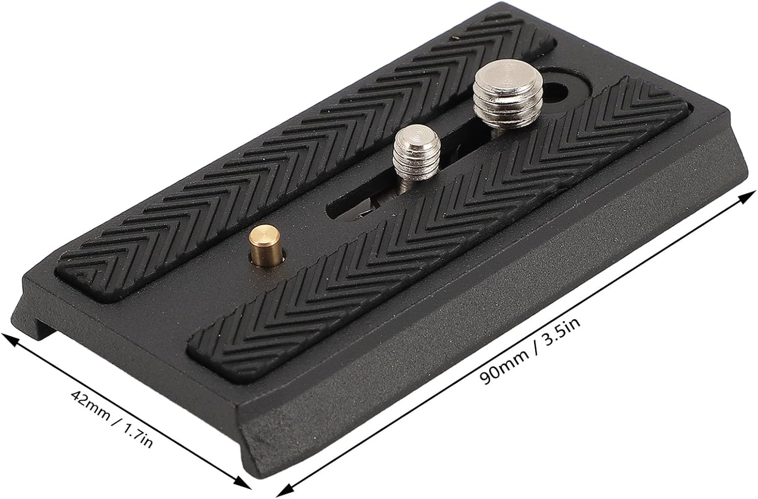 Rapid Connect Quick Release Plate, 1/4In and 3/8In Camera Mounting Plate, for DSLR Camera, Arca Swiss Standard, Universal Fit, with Anti-Slip Rubber Pads with Safety Pin image number 5