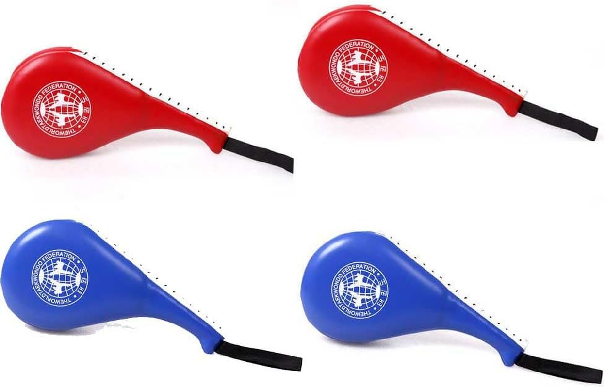 4PCS Taekwondo Kick Pad(2 Red and 2 Blue),Karate Martial Arts Training Equipment Kicking Target,Karate Martial Arts Strike Targets Kickboxing Training,Durable Striking Pad for Kids Youth Adult. image number 1