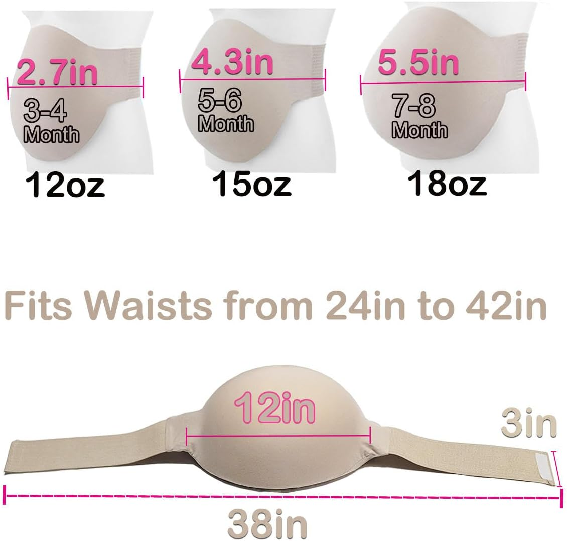 Fake Pregnancy Fake Pregnant Belly with Memory Foam Santa Big Belly Party Costume image number 5