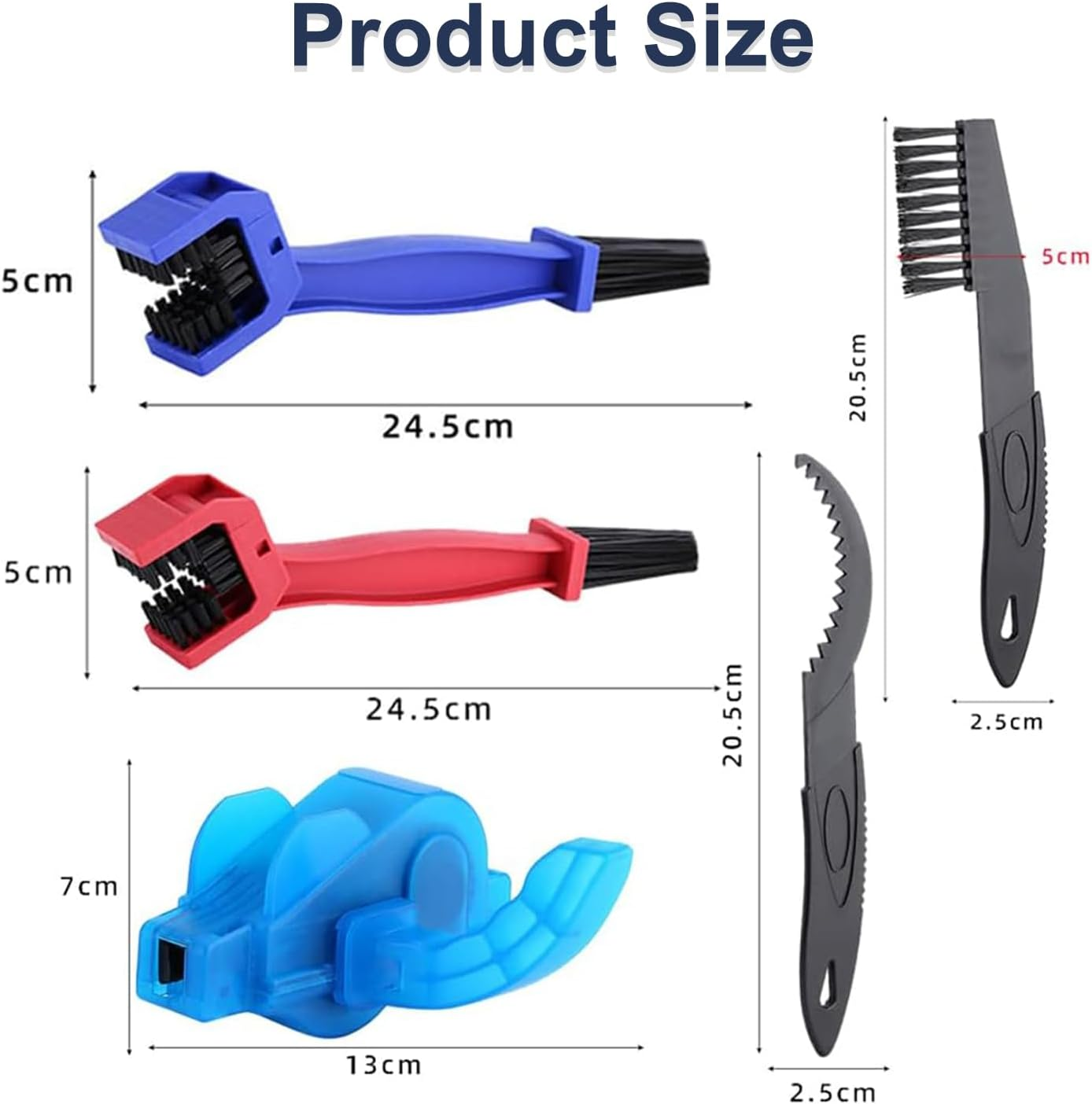 5 Pcs Bike Chain Cleaner Ki,Cleaning Kit Cycling Including Chain Cleaner, Brush Tool for Mountain Bike, Road Bike image number 2