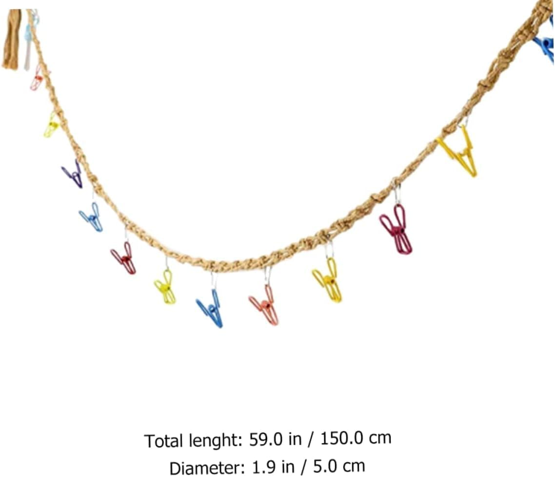 Cotton Stuffed Animal Storage Chain with Clip,1Set Stuffed Animals Storage Chain Stuffed Animal Storage Hanging Chain with Clip,Stuffed Animal Display Holder Chain,Hanging Stuffed Animal Storage Chain image number 5