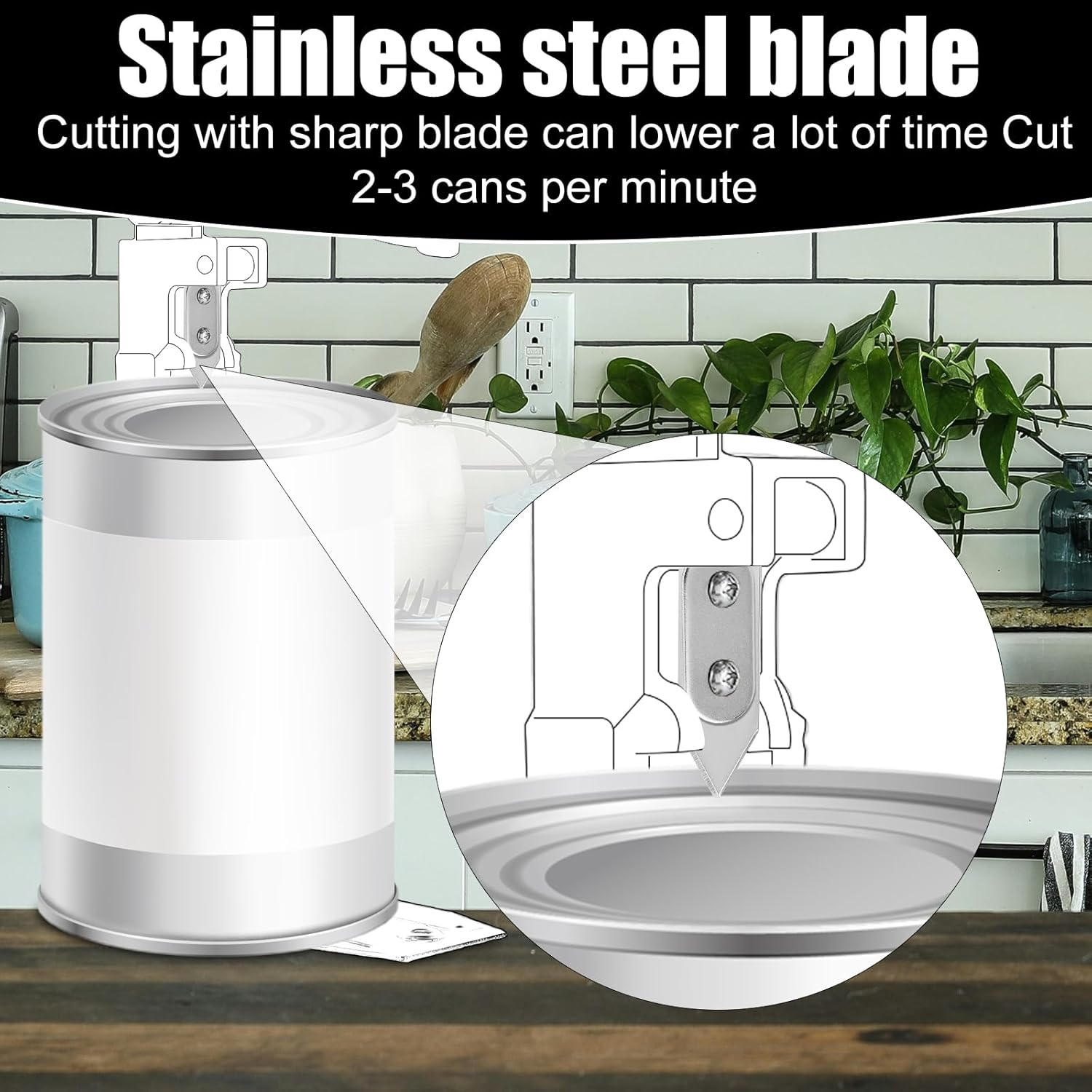 Gosknor 6Pcs Commercial Can Opener Parts, Stainless Steel Can Opener Part Blade & Gear, Replacement for Edlund image number 2