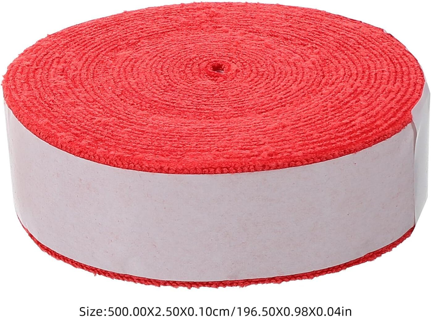 SUPVOX Red Cloth Towel Grip Absorbent Towel Tennis Racket Overgrip Sweatband Tape Racquet Grip Overgrip Wraps for Badminton Bike Handle 5M image number 5