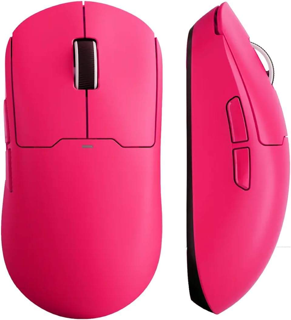 MCHOSE A5 Ultra Wireless Gaming Mouse, Tri-Mode Connectivity Lightweight 59 Grams, 8K Wired/4K Wireless Polling, PAW3395 26K DPI Optical Sensor - Rose Red image number 2