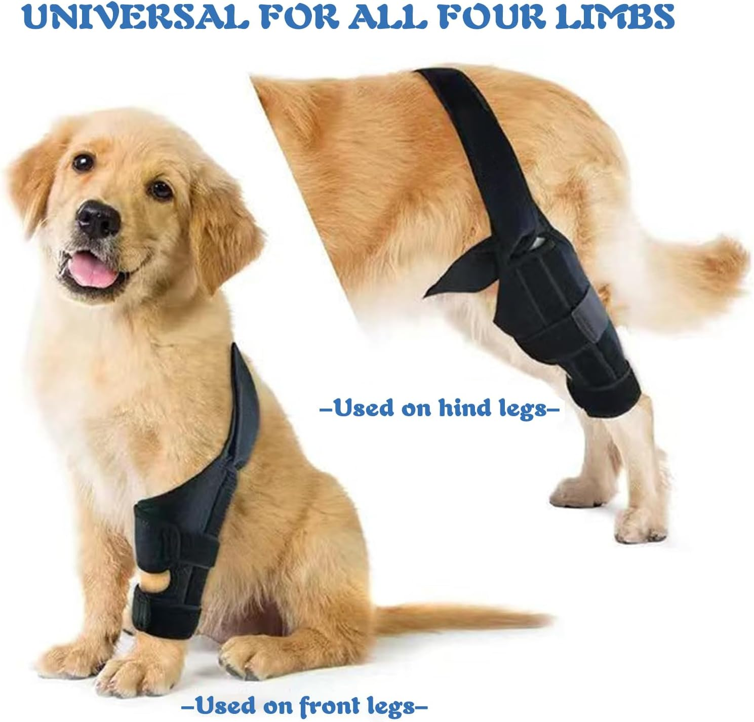 Aimakodo Dog ACL Brace Hind Leg, Dog Knee Brace for Front Torn and Back Hind Rear Leg ACL Tear,Hip Dysplasia, Dog Arthritis and Luxating Patella, Adjustable and Comfortable (Medium) image number 6