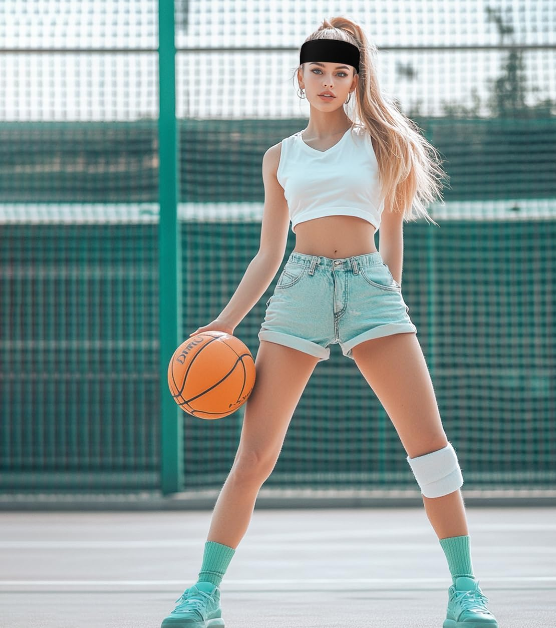 Sport Tie Headbands Tennis Head Tie for Men Women Sports Fans Ninja Soccer Basketball Teams Head Ties Halloween image number 2