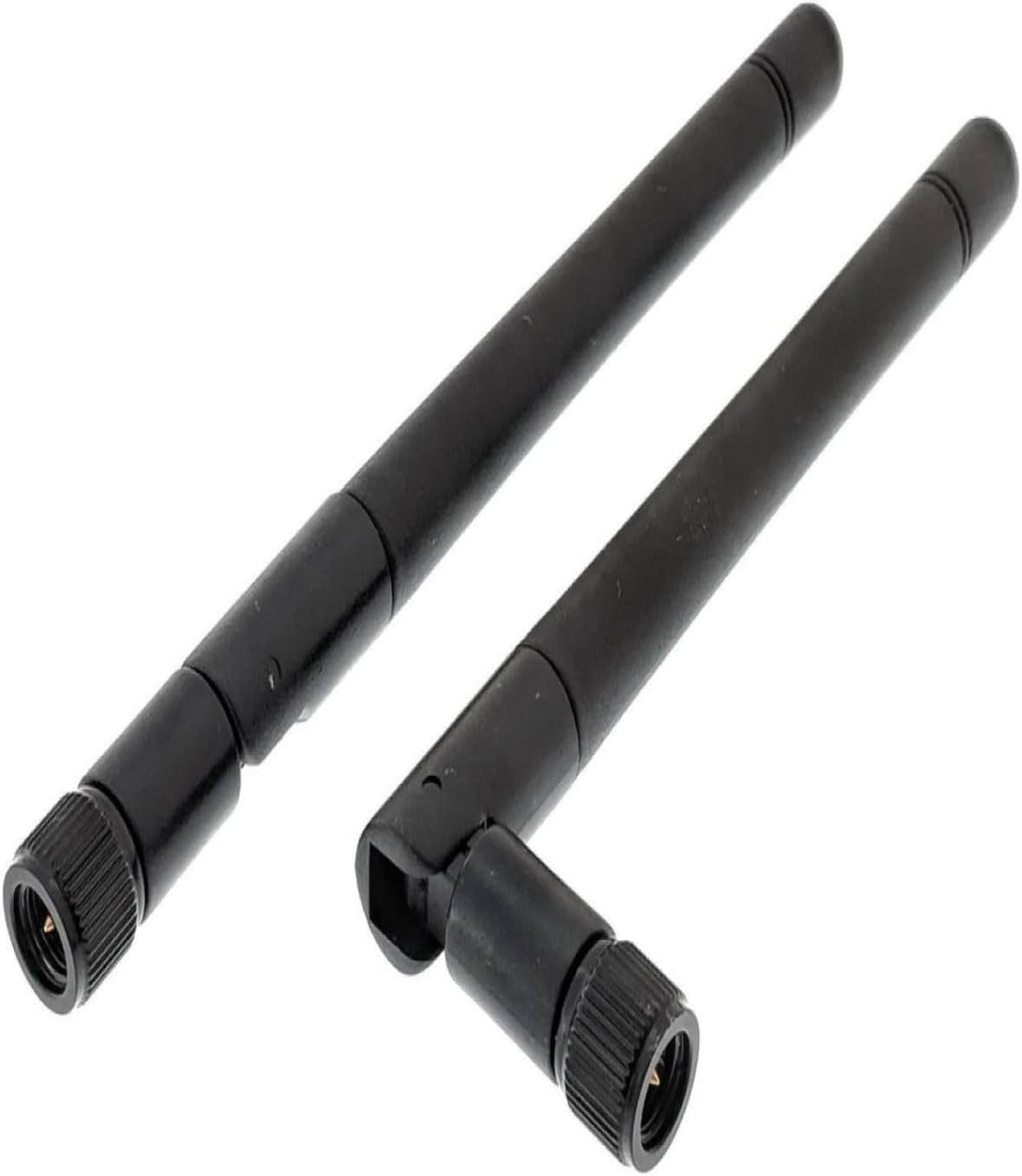 Black and Red 10Dbi Dual Band Signal Booster Wi-Fi Antennas (2.4Ghz/5Ghz-5.8Ghz) with SMA Male Connector for Wireless Camera, Router, Hotspot - 2 Pack