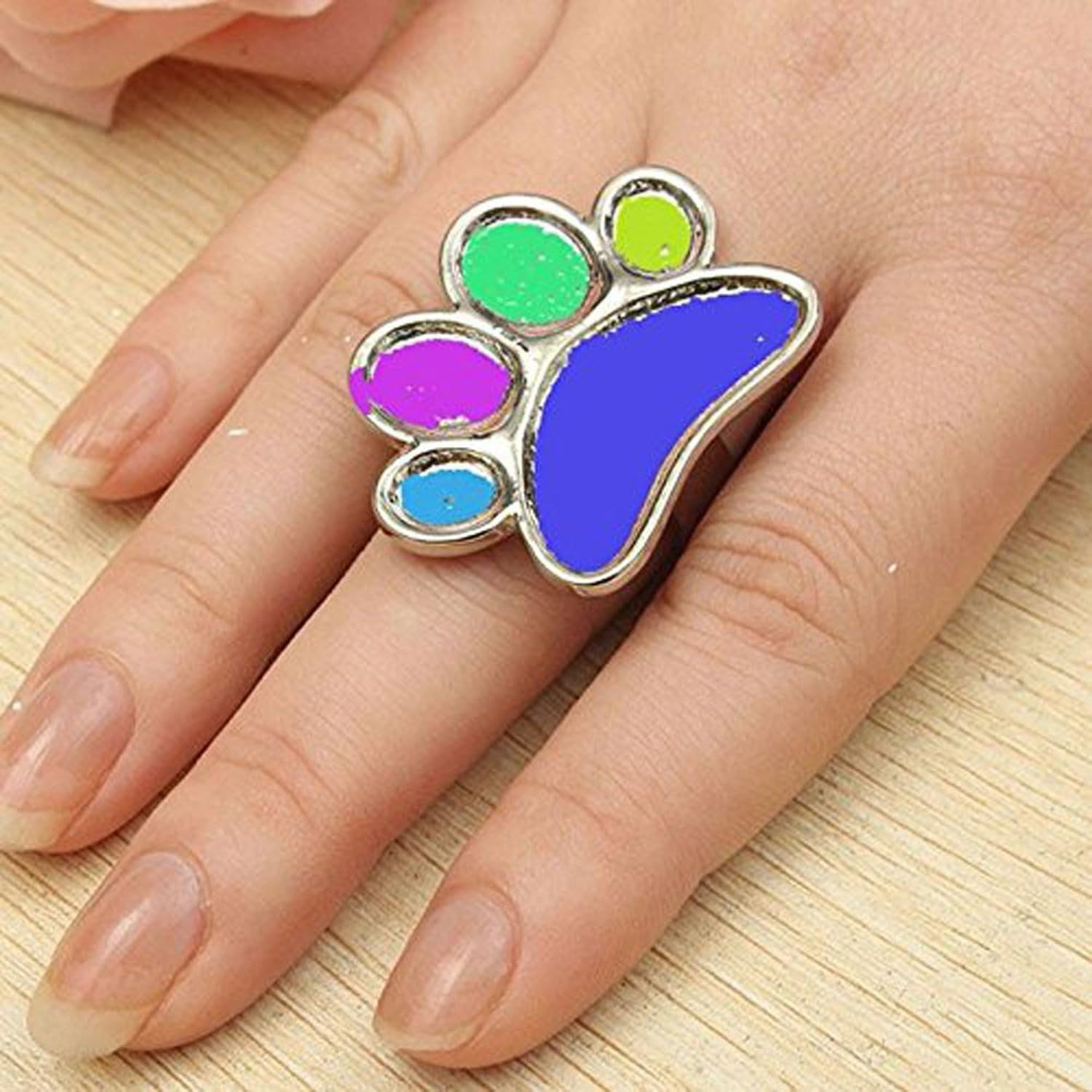 2 Pcs Mini Nail Art Polish Holder Nail Art Palette Rings Mixing Acrylic UV Gel Polish Painting Drawing Color Palette Manicure Tools image number 1