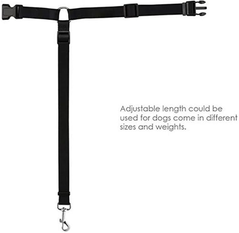 Dog Pet Safety Seat Belt Clip for Car Vehicle Seatbelt Adjustable Harness Lead - Durable Oxford Harness Lead Clip for Dogs & Cats