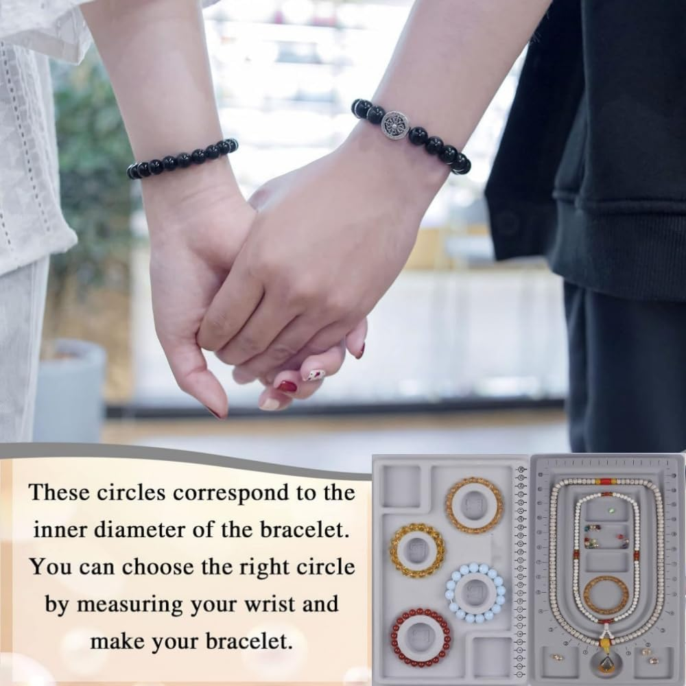 Fabselection 2Pcs Bead Chain Dial Bead Boards for Jewelry Making Bracelet