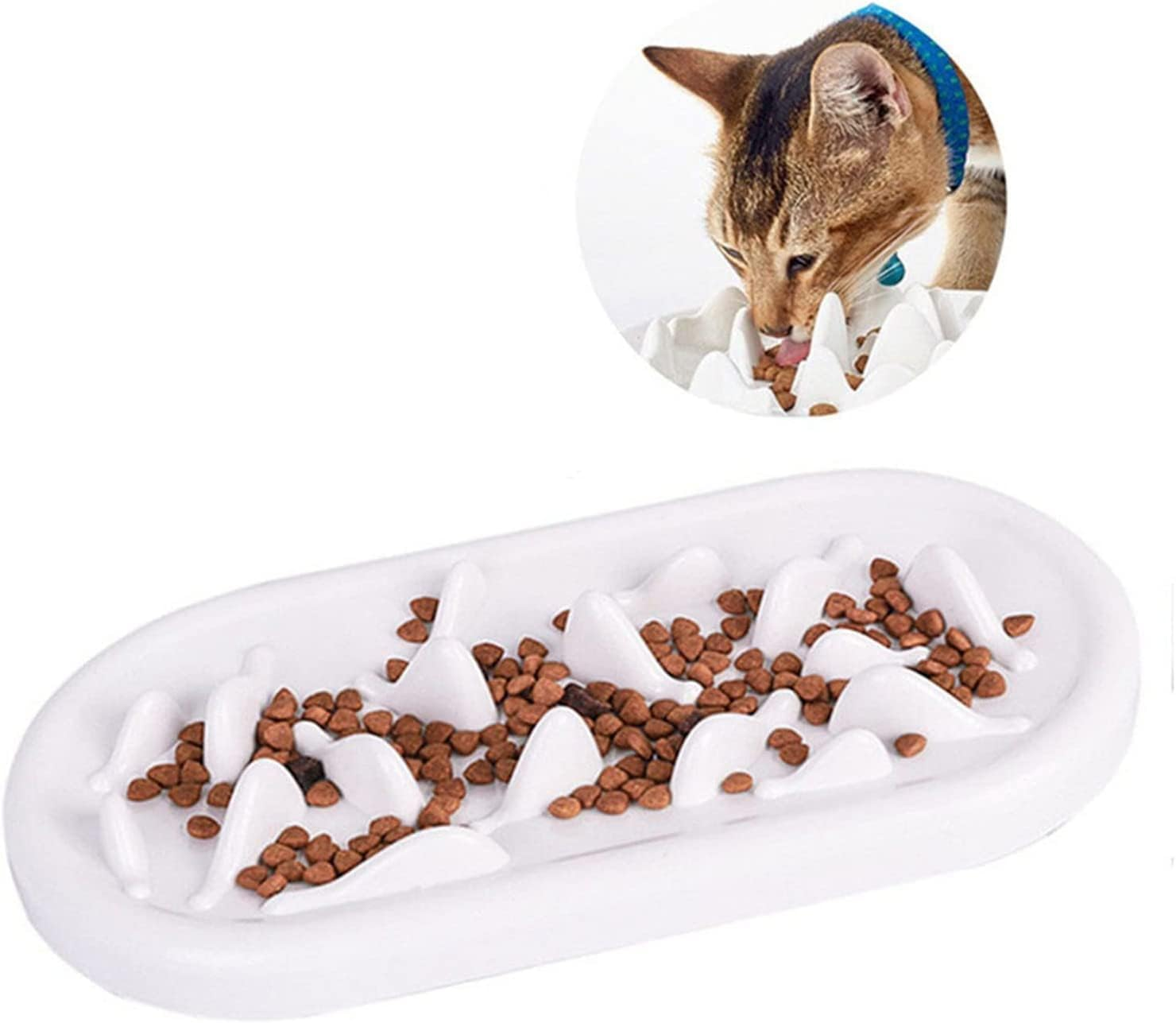 TOPNICES Upgraded Slow Feeder Cat Bowls, Fun Pet Feeder Bowl Stopper,Interactive Bloat Stop Cat Feeder,Durable and Prevents Obesity Improves Digestion Pet Bowl image number 3