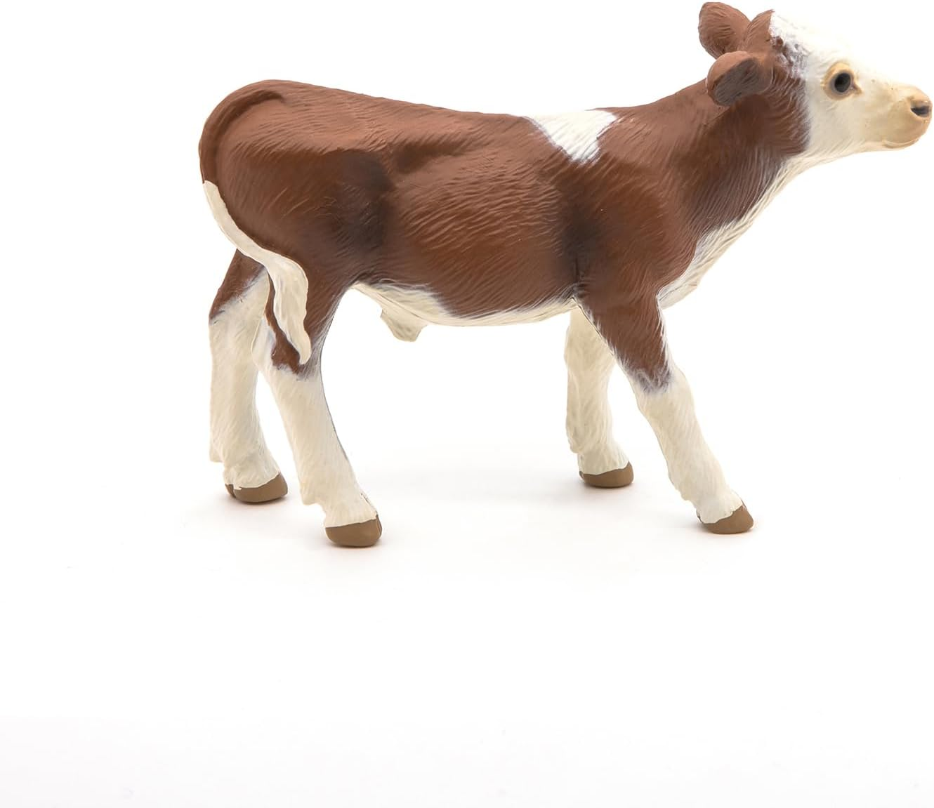 Papo Simmental Calf Figurine, Multicolour, 8Cm Size - Hand-Painted Farmyard Animal Toy, Educational Play for Kids, Collectible for Boys & Girls Ages 3+ - Simmental Calf image number 5