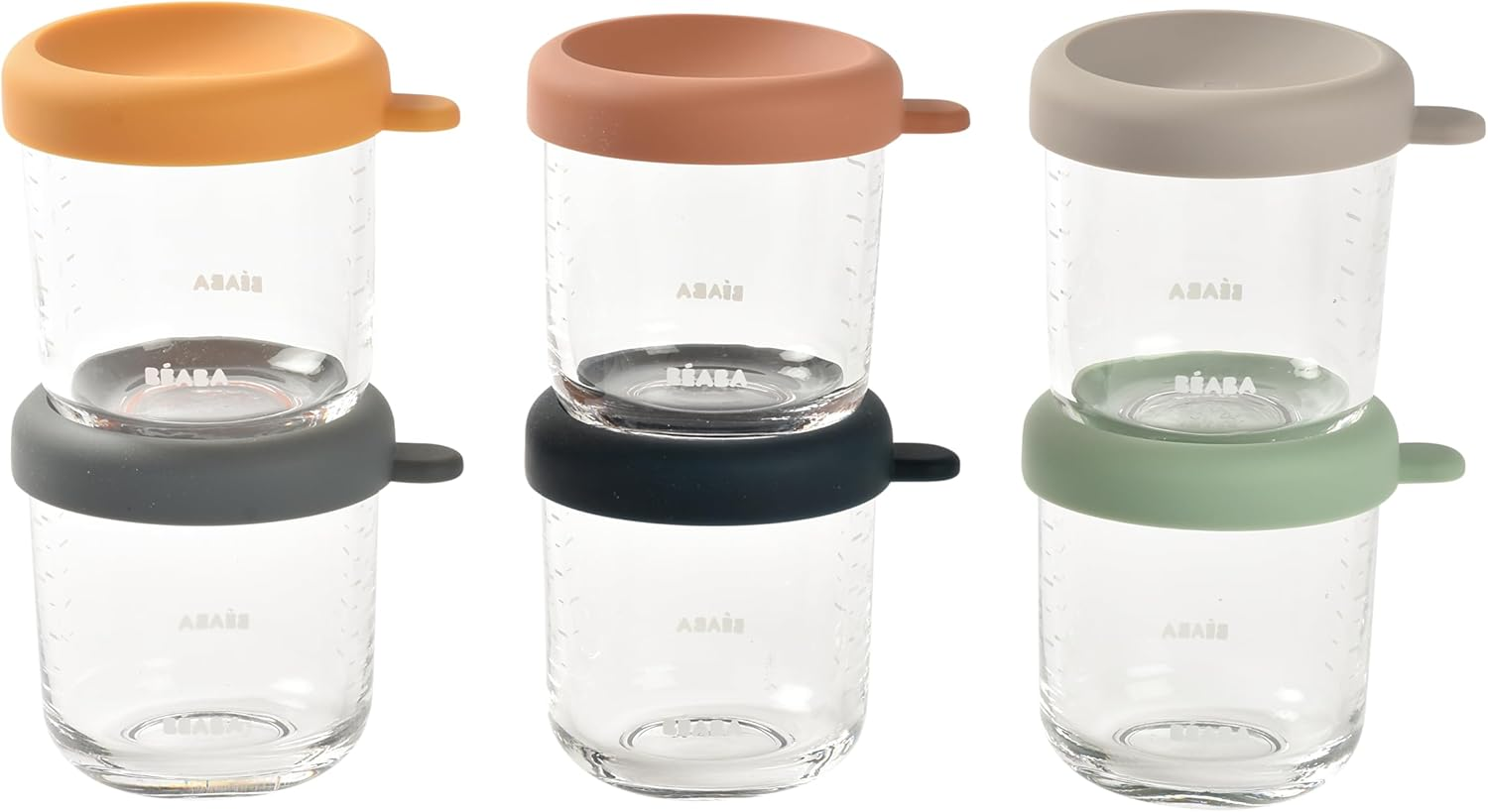 BEABA Pack of 6 Servings Baby Meal Storage/Glass Set, 100% Airtight, Heat & Cold Resistant, Freezable, Sterilizable, Graduated, 150 Ml, Sunrise image number 6