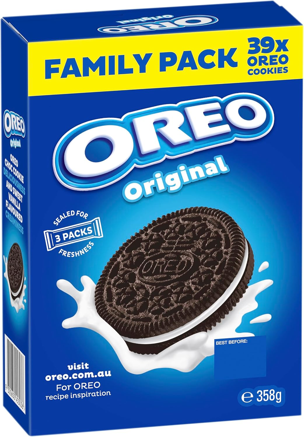 OREO Original Sandwich Biscuit Family Pack 358G - Pack Of 2 image number 3