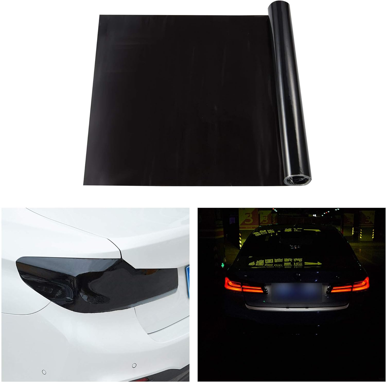 TOMALL 78.7''X12'' Golden Yellow Vinyl Film for Car Headlight Taillight Fog Lights Tint Self Adhesive Decals Sports Modification Car Stickers (Golden Yellow)