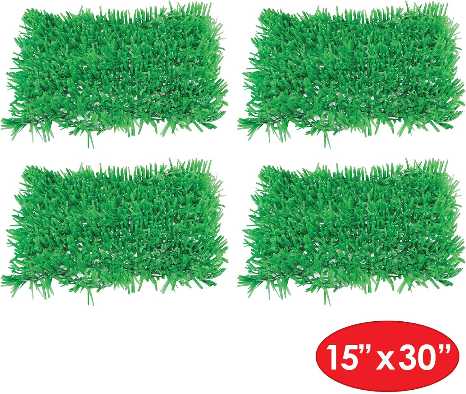 Packaged Tissue Grass Mats Party Decoration Pack of 4 image number 2