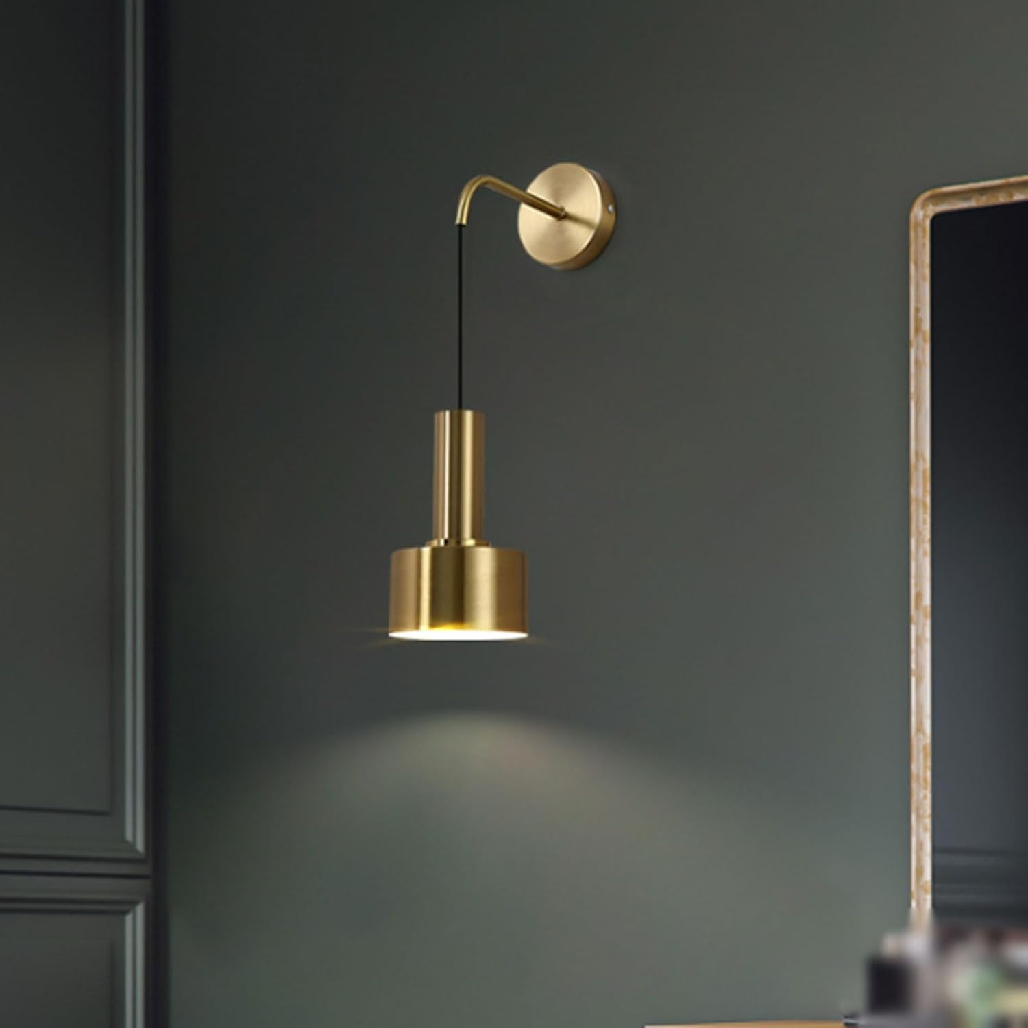 Wall Light Wall Sconces Wall Lamp Modern Bedside Wall Brass Lamp Shade Brass Wall Light Fixtures for Bedroom Wall Lighting image number 1