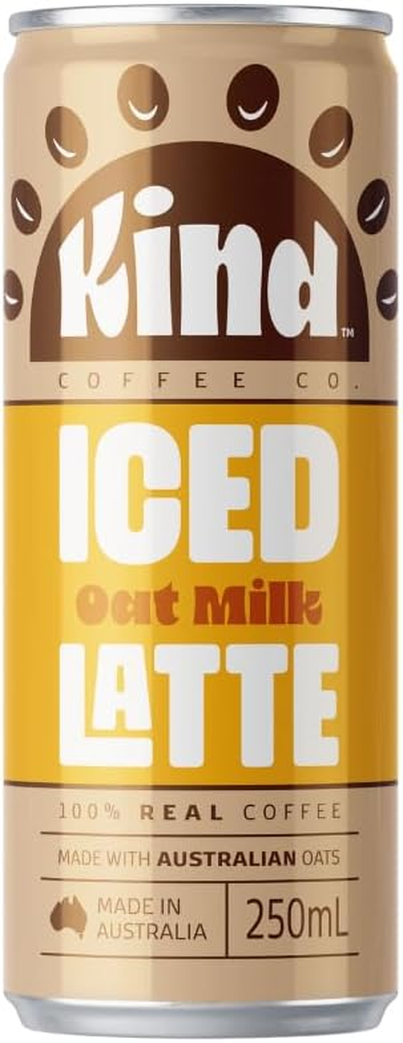 Kind Coffee Iced Oat Milk Latte - Cold Brew Ready to Drink Coffee, No Artificial Colours or Flavours, 250Ml (Pack of 12)